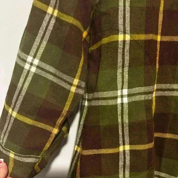 NWT CUPSHE Moriah Gingham Curved Hem Short Dress Size S Flannel Green - Picture 3 of 6